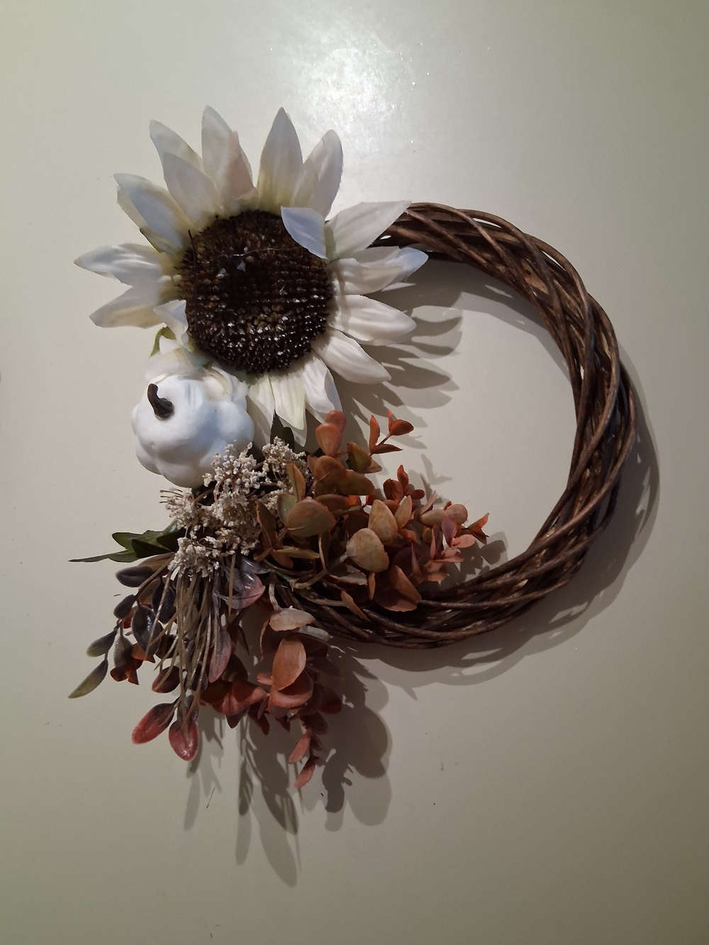 Fall Small Sunflower and Eucalyptus Wreath
